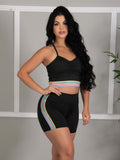 Conjunto Fitness Com Elástico Lateral (bermuda+top)