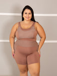 Conjunto Fitness Bermuda+ Top S/bojo Plus Size