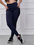 Calça Legging Fitness Com Bolso Lateral Detalhe Tela