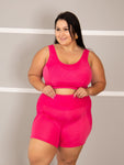 Conjunto Fitness Bermuda+ Top S/bojo Plus Size