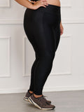 Calça Legging Canelada C/Liso Plus Size