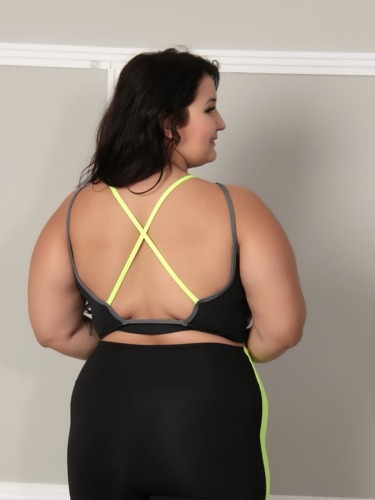 Top Fitness Detalhe Em Neon Plus Size – Galvic Fitness