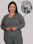 Blusa Plus Size Térmica Flanelada Inverno